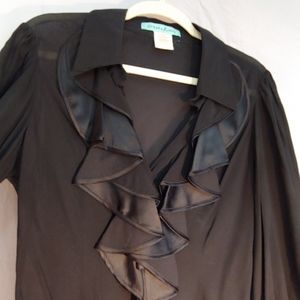 Black Ruffled Blouse, Guess by Marciano